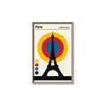 Picture of Retro Eiffel Tower Poster _GroupedProduct_Rectangle_Portrait_Canvas_Framed_