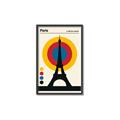 Picture of Retro Eiffel Tower Poster _GroupedProduct_Rectangle_Portrait_Canvas_Framed_
