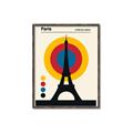 Picture of Retro Eiffel Tower Poster _GroupedProduct_Rectangle_Portrait_Canvas_Framed_