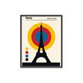 Picture of Retro Eiffel Tower Poster _GroupedProduct_Rectangle_Portrait_Canvas_Framed_