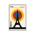 Picture of Retro Eiffel Tower Poster _GroupedProduct_Rectangle_Portrait_Canvas_Framed_