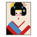 Picture of Geisha Retro Poster _GroupedProduct_Rectangle_Portrait_Canvas_Framed_