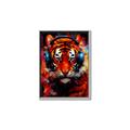 Picture of Tiger With Headphones animal _GroupedProduct_Rectangle_Portrait_Canvas_Framed_