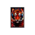 Picture of Tiger With Headphones animal _GroupedProduct_Rectangle_Portrait_Canvas_Framed_