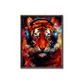 Picture of Tiger With Headphones animal _GroupedProduct_Rectangle_Portrait_Canvas_Framed_
