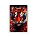 Picture of Tiger With Headphones animal _GroupedProduct_Rectangle_Portrait_Canvas_Framed_