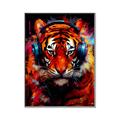 Picture of Tiger With Headphones animal _GroupedProduct_Rectangle_Portrait_Canvas_Framed_