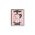 Picture of Mocca Coffee on Stripes - Hug in a Cup _GroupedProduct_Rectangle_Portrait_Canvas_Framed_