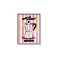 Picture of Mocca Coffee on Stripes - Hug in a Cup _GroupedProduct_Rectangle_Portrait_Canvas_Framed_