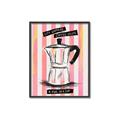 Picture of Mocca Coffee on Stripes - Hug in a Cup _GroupedProduct_Rectangle_Portrait_Canvas_Framed_