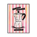 Picture of Mocca Coffee on Stripes - Hug in a Cup _GroupedProduct_Rectangle_Portrait_Canvas_Framed_
