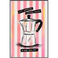 Picture of Mocca Coffee on Stripes - Hug in a Cup _GroupedProduct_Rectangle_Portrait_Canvas_Framed_
