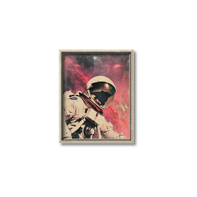 Picture of Astronaut in  Space _GroupedProduct_Rectangle_Portrait_Canvas_Framed_