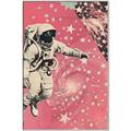 Picture of Astronaut in  Space _GroupedProduct_Rectangle_Portrait_Canvas_Framed_