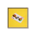 Picture of Sushi Selection on a Playing Card _GroupedProduct_Square_Canvas_Framed_