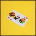 Picture of Sushi Selection on a Playing Card _GroupedProduct_Square_Canvas_Framed_