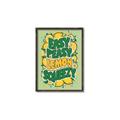Picture of Easy Peasy Lemon Squeezy Typography Poster _GroupedProduct_Rectangle_Portrait_Canvas_Framed_
