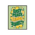 Picture of Easy Peasy Lemon Squeezy Typography Poster _GroupedProduct_Rectangle_Portrait_Canvas_Framed_