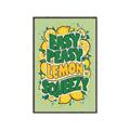 Picture of Easy Peasy Lemon Squeezy Typography Poster _GroupedProduct_Rectangle_Portrait_Canvas_Framed_