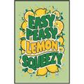 Picture of Easy Peasy Lemon Squeezy Typography Poster _GroupedProduct_Rectangle_Portrait_Canvas_Framed_