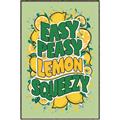 Picture of Easy Peasy Lemon Squeezy Typography Poster _GroupedProduct_Rectangle_Portrait_Canvas_Framed_