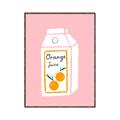 Picture of Orange Juice Poster _GroupedProduct_Rectangle_Portrait_Canvas_Framed_