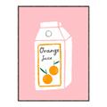 Picture of Orange Juice Poster _GroupedProduct_Rectangle_Portrait_Canvas_Framed_
