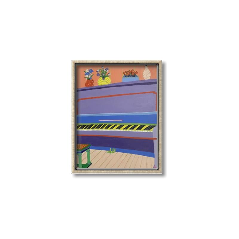 Picture of Retro Style Piano _GroupedProduct_Rectangle_Portrait_Canvas_Framed_