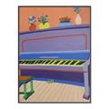 Picture of Retro Style Piano _GroupedProduct_Rectangle_Portrait_Canvas_Framed_