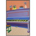 Picture of Retro Style Piano _GroupedProduct_Rectangle_Portrait_Canvas_Framed_