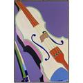 Picture of Retro Style Violin _GroupedProduct_Rectangle_Portrait_Canvas_Framed_