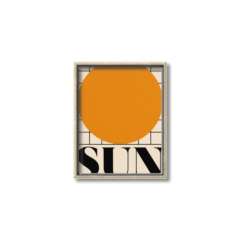 Picture of Sun Typography Poster _GroupedProduct_Rectangle_Portrait_Canvas_Framed_