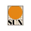 Picture of Sun Typography Poster _GroupedProduct_Rectangle_Portrait_Canvas_Framed_