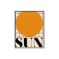 Picture of Sun Typography Poster _GroupedProduct_Rectangle_Portrait_Canvas_Framed_