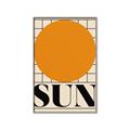Picture of Sun Typography Poster _GroupedProduct_Rectangle_Portrait_Canvas_Framed_
