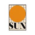 Picture of Sun Typography Poster _GroupedProduct_Rectangle_Portrait_Canvas_Framed_
