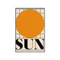 Picture of Sun Typography Poster _GroupedProduct_Rectangle_Portrait_Canvas_Framed_