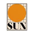 Picture of Sun Typography Poster _GroupedProduct_Rectangle_Portrait_Canvas_Framed_