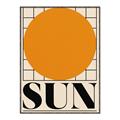 Picture of Sun Typography Poster _GroupedProduct_Rectangle_Portrait_Canvas_Framed_
