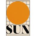 Picture of Sun Typography Poster _GroupedProduct_Rectangle_Portrait_Canvas_Framed_