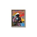 Picture of Retro Spaceman with Guitar Poster _GroupedProduct_Rectangle_Portrait_Canvas_Framed_