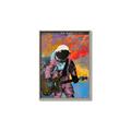 Picture of Retro Spaceman with Guitar Poster _GroupedProduct_Rectangle_Portrait_Canvas_Framed_
