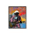 Picture of Retro Spaceman with Guitar Poster _GroupedProduct_Rectangle_Portrait_Canvas_Framed_