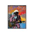 Picture of Retro Spaceman with Guitar Poster _GroupedProduct_Rectangle_Portrait_Canvas_Framed_