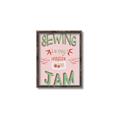 Picture of Sewing is my Jam Typography Poster _GroupedProduct_Rectangle_Portrait_Canvas_Framed_
