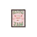 Picture of Sewing is my Jam Typography Poster _GroupedProduct_Rectangle_Portrait_Canvas_Framed_