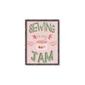 Picture of Sewing is my Jam Typography Poster _GroupedProduct_Rectangle_Portrait_Canvas_Framed_