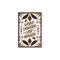 Picture of Work Smarter Not Harder Typography Poster _GroupedProduct_Rectangle_Portrait_Canvas_Framed_