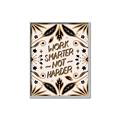 Picture of Work Smarter Not Harder Typography Poster _GroupedProduct_Rectangle_Portrait_Canvas_Framed_