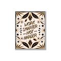 Picture of Work Smarter Not Harder Typography Poster _GroupedProduct_Rectangle_Portrait_Canvas_Framed_